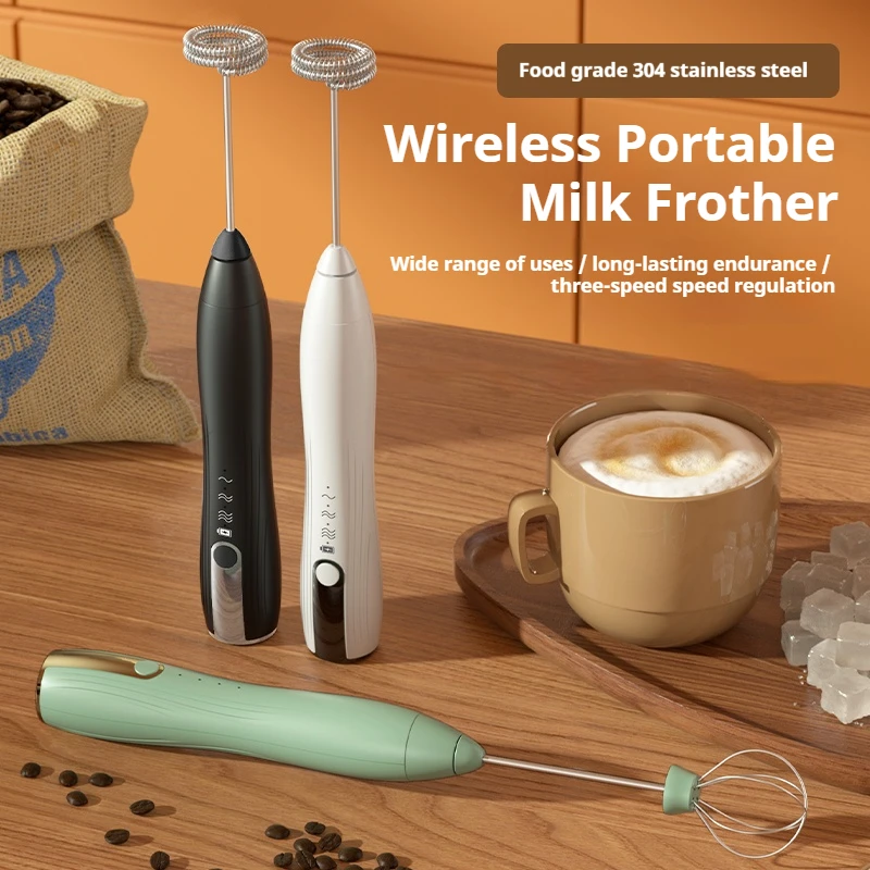 

Mini Milk Frother Handheld Foam Maker For Lattes Whisk Coffee Matcha Hot Chocolate Egg Beater Drink Mixer