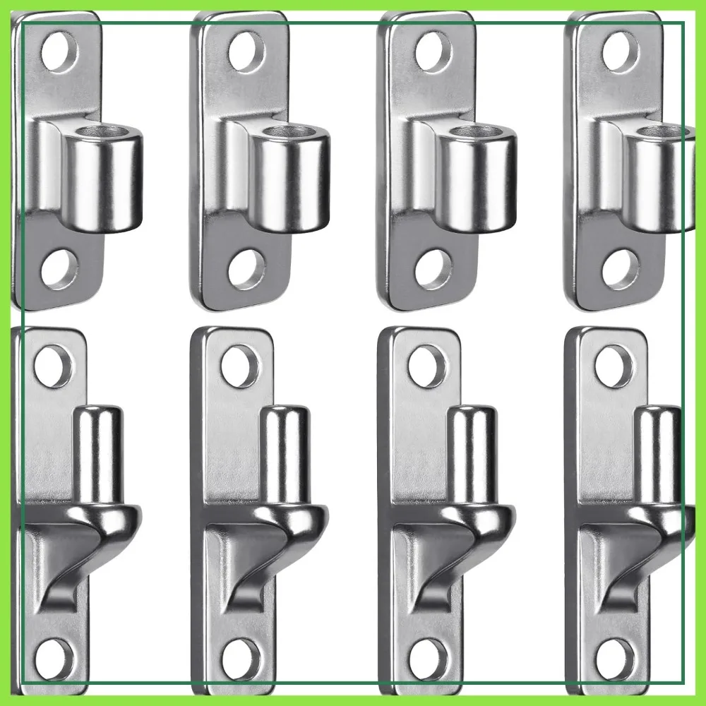 

Heavy Duty 304 Stainless Steel Gate Hinges, 600 lbs Capacity, 5/8'' Pin, Wall Mount for Farm Fences, 4 Pack