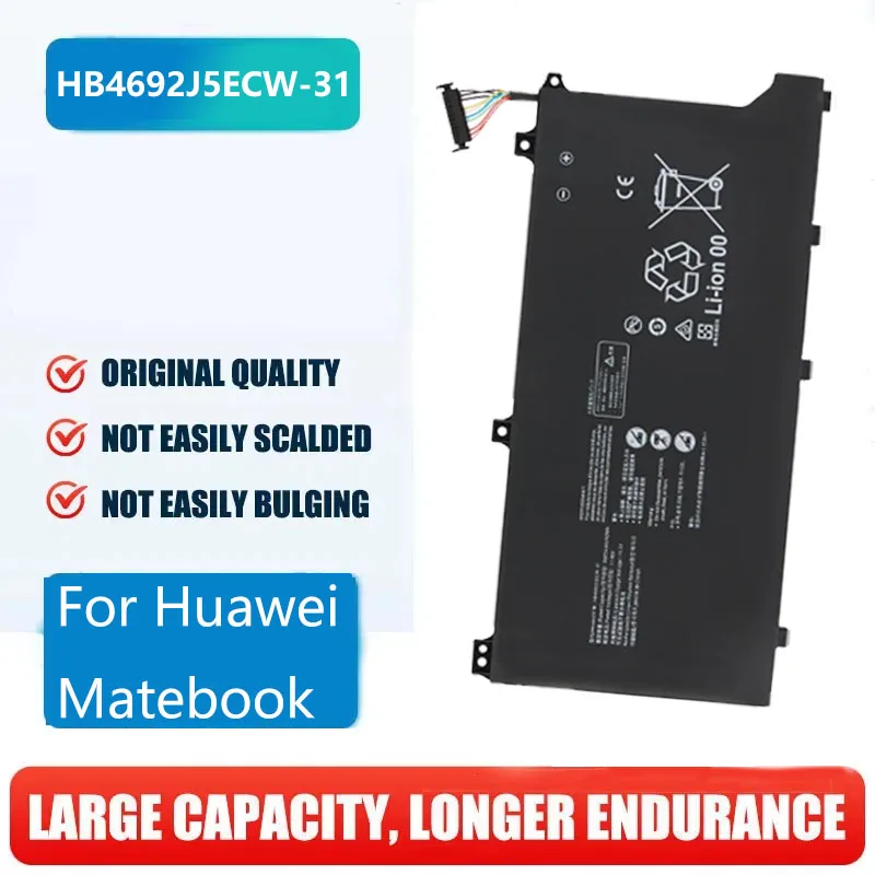 New HB4692J5ECW-31 Laptop Battery For Huawei Matebook D15 BoB-WAE9P Boh-WAQ9RP HLY-19R HNL-WFP9 WFQ9 WRTD-WFH9  11.4V 42Wh