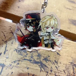 Anime Keychain Hyakuya yuichiro Mikaela  Acrylic Keyring strap Figure hanging accessories 6cm