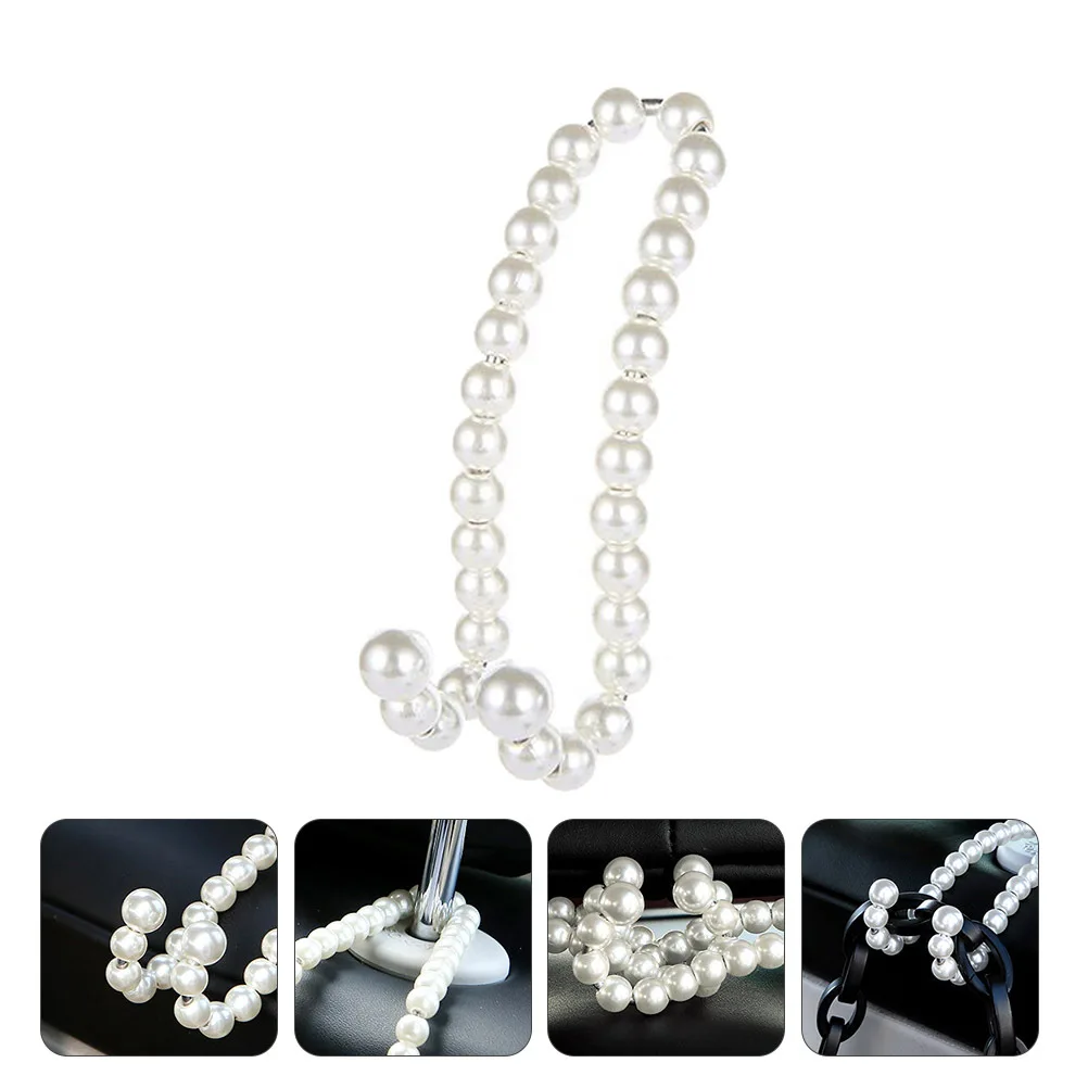 

Pearl Stainless Steel Car Hooks Grocery Bag Hanger Tote Organizer Auto Seat Accessories Hangers