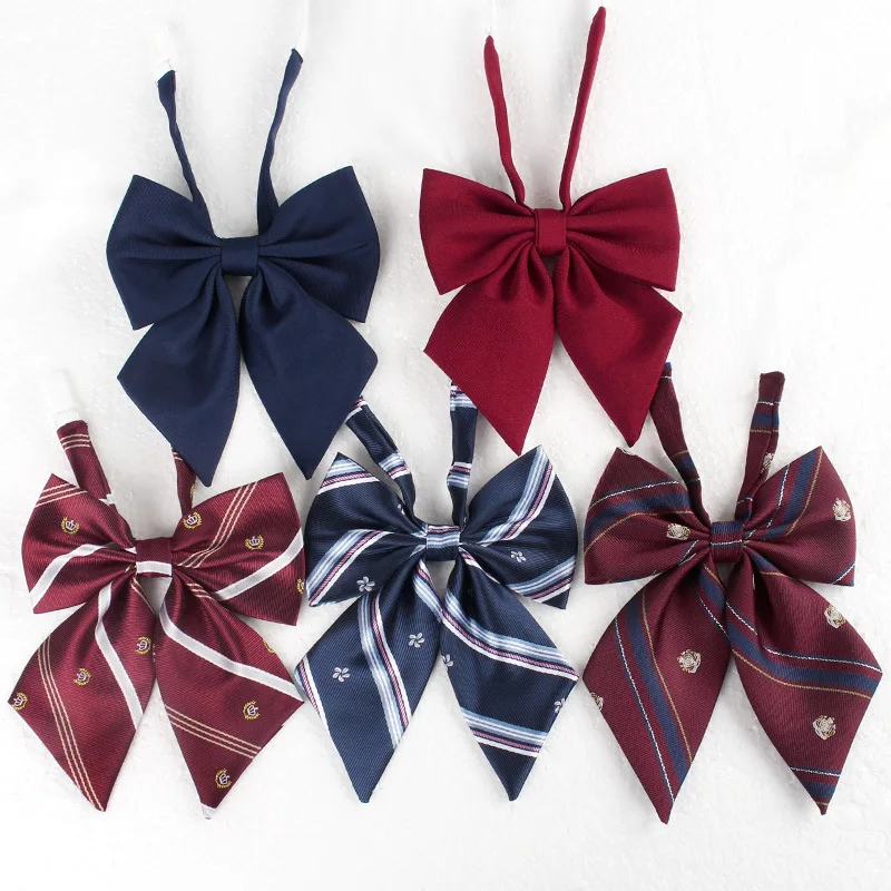 2024 Mode JK Fliege weiblich rot schwarz großen Bowknot Mädchen Student Abschluss Bachelor Kleidung Accessoires Frauen Kragen Krawatte