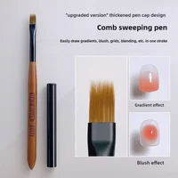 Pinceau de Nail Art Dégradé, Stylo Acrylique Ombre pour Ongles, Pinceaux DIY pour Gel UV, Peinture, Dessin de Fleurs, Outils de Manucure pour Salon 1