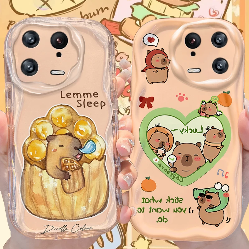 

Capybara Wave Case for Xiaomi Mi 15 14 Ultra 14T 13 Lite 12 Pro 12S 12X 11i 5G POCO X7 X6 X5 X4 GT X3 NFC F6 F5 F3 M6 Plus Cover