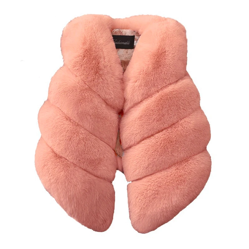 Baby Girls Faux Fur Vest Children Kids Warm Outfits Christmas WaistCoat Tollder Jacket Coat Clothes Outerwear Clothing