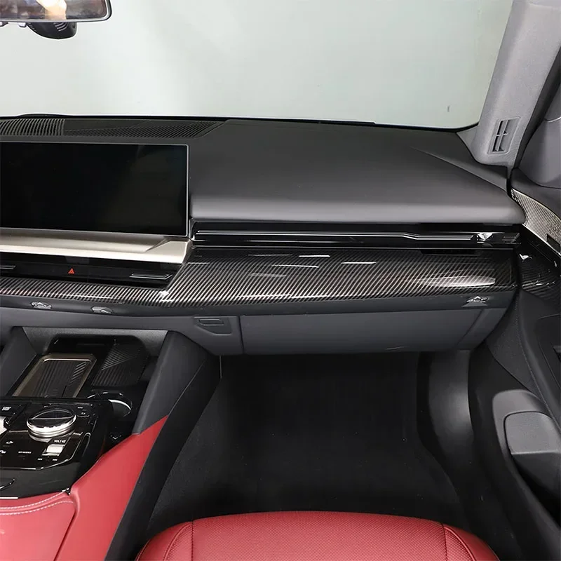 For BMW 5 Series G60 2024 ABS Carbon Fiber Car Center Console Dashboard Panel Decoration Cover Car Interior Accessories LHD