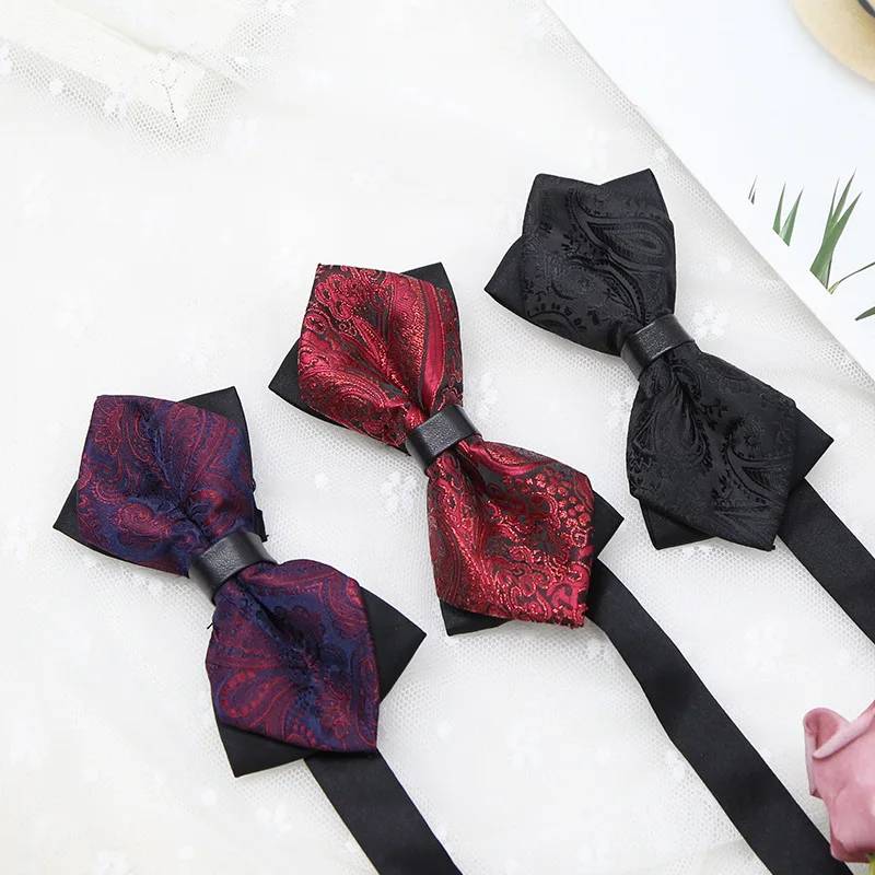 

Мужской деловой костюм с галстуком-бабочкой для взрослых, мужской двуслойный галстук-бабочка с острым уголком, модная свадебная вечеринка, формальная пледовая галстук-бабочка с регулируемой шеей