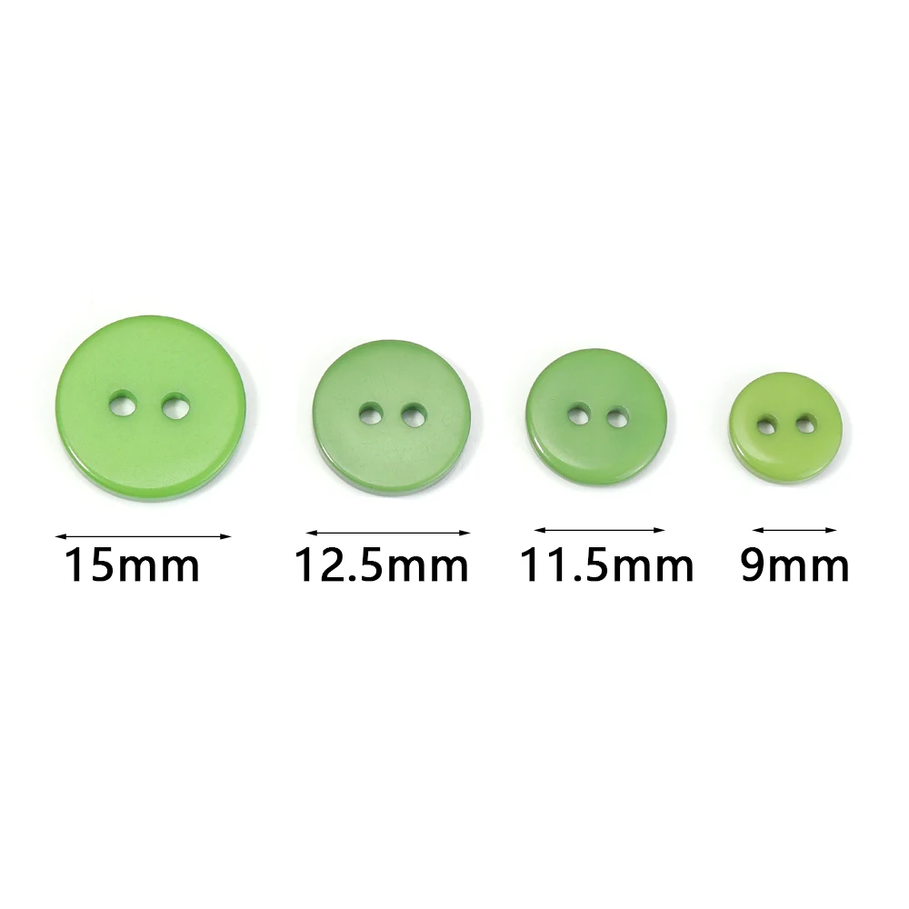 100-200pcs Colorful Round Resin Buttons Double Eye Bread Button For DIY Clothing Sewing Scrapbooking Home Decoration Accessories