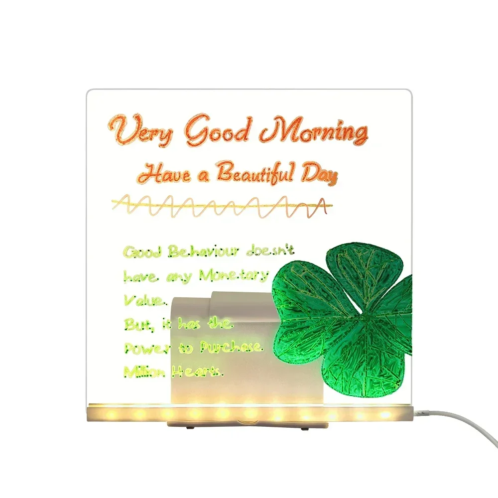 Christmas LED Writing Board, Erasable Acrylic Surface, Night Light Atmosphere for Kids