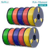 SUNLU Clearance Sale PLA+ Transparent Clean 10KG 1.75mm 3D Filament 1KG  300mm/s Speed,±0.02mm Accuracy,Eco Material