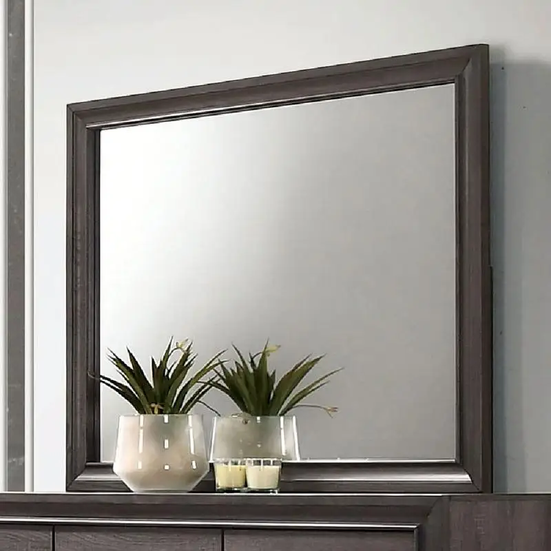 Cômoda cinza com conjunto de espelho, gaveta de joias oculta, cauda de andorinha inglesa, detalhes prateados, puxadores redondos, móveis de quarto, elegante