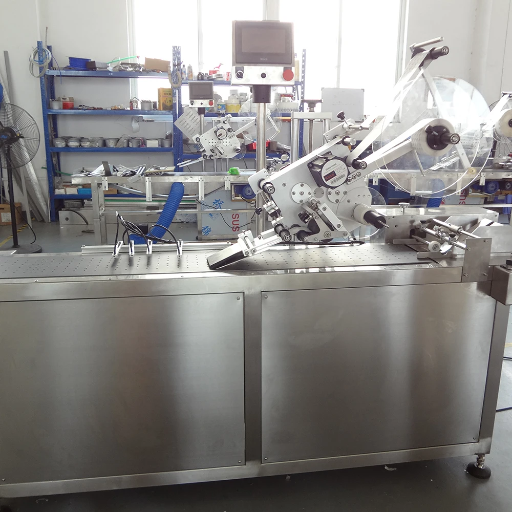 YM210D Automatic Flat Bag /box /carton/ Pouch Paging Labeling Machine Scratch off Card Labeling Machine with Card Feeder