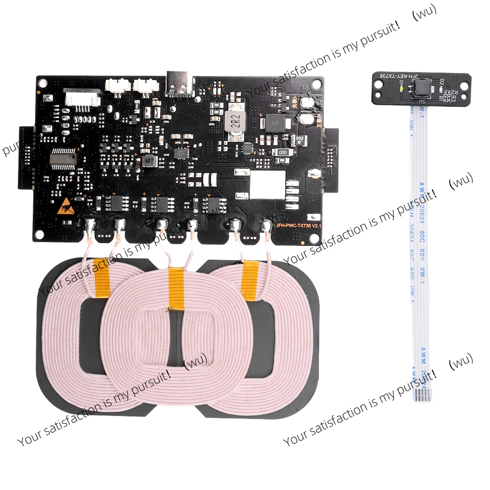 Wireless charging module DIY vehicle outdoor high power supply TypeC 20W fast charging input 9-32V wireless charging accessories