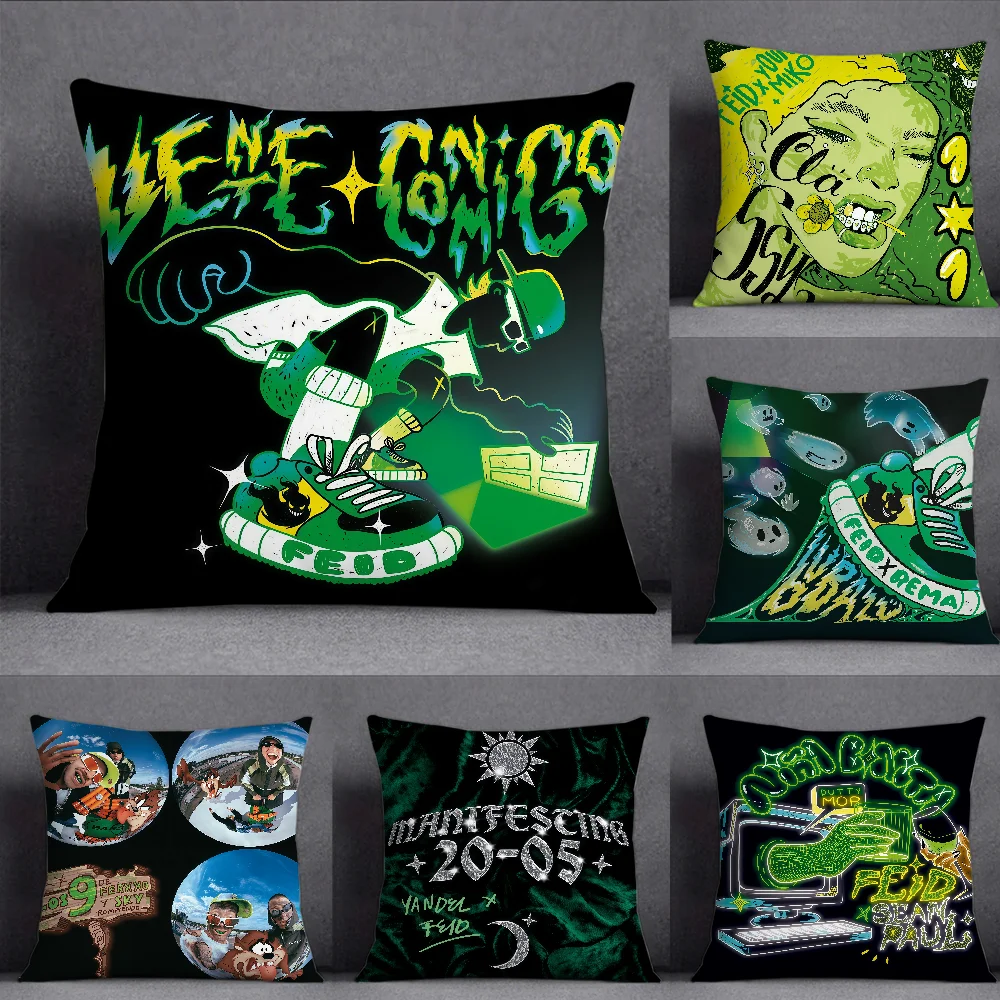 Singer F-Feid Cushion Cover Square Double-Sided Printing Sofa Cushion Cover Pillowcase Bedroom Bedside