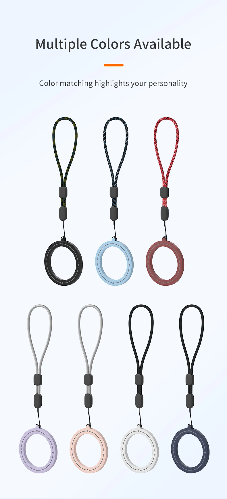Handy-Lanyard für MagSafe Magnetring, Trageband für iPhone 17 16 15 Samsung Xiaomi, Mehrere Farboptionen – Detail 8