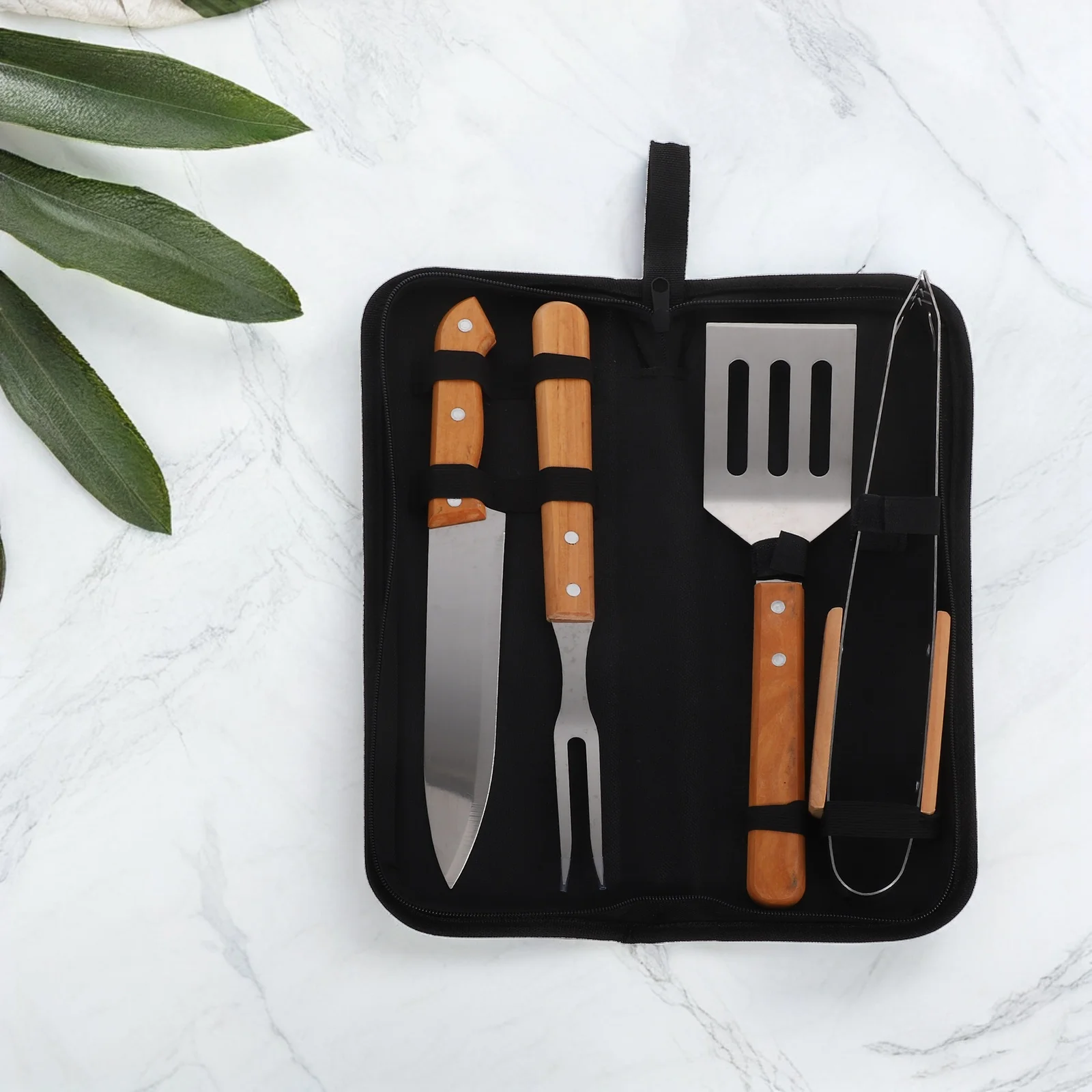 

Outdoor Grilling Tools Barbecue Utensils Stainless Steel Accessories Kit and Set