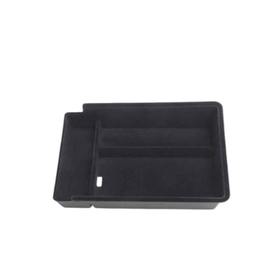 Flocked Liner Armrest Storage Box Car Interior Upgrade Flocked Material Wear Resistant Finish Multiple Compartments
