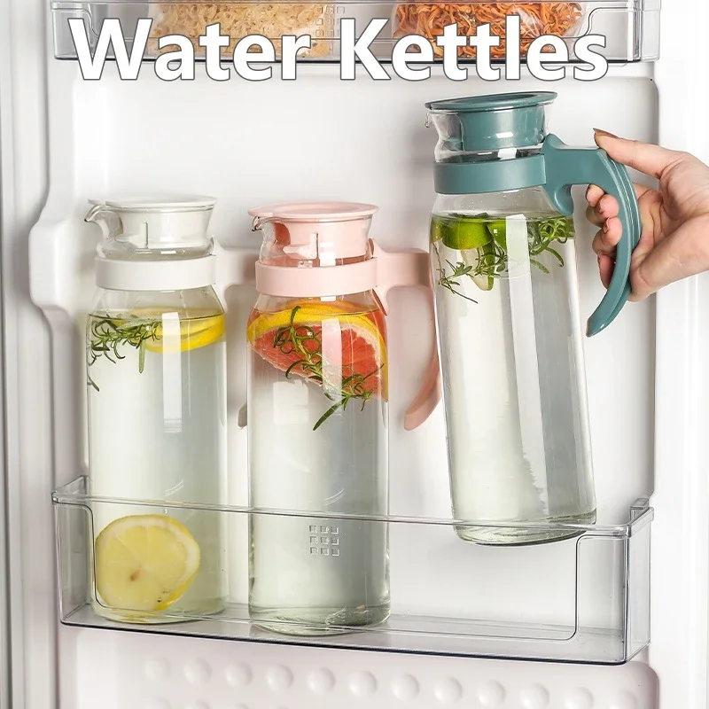 

Glass Water Kettles Large Capacity with Lid and Handle Juice Tea Milk Kettles Pitcher Distributeur Beverage Dispenser Water Pot