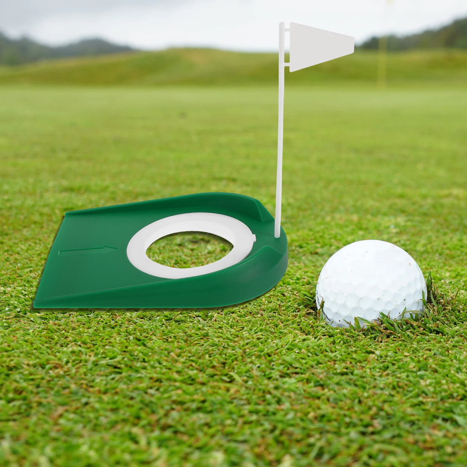 

Golf Putting Disc Hole Cup Flag Practice Cups Equipment Target Stand Tool Accuracy