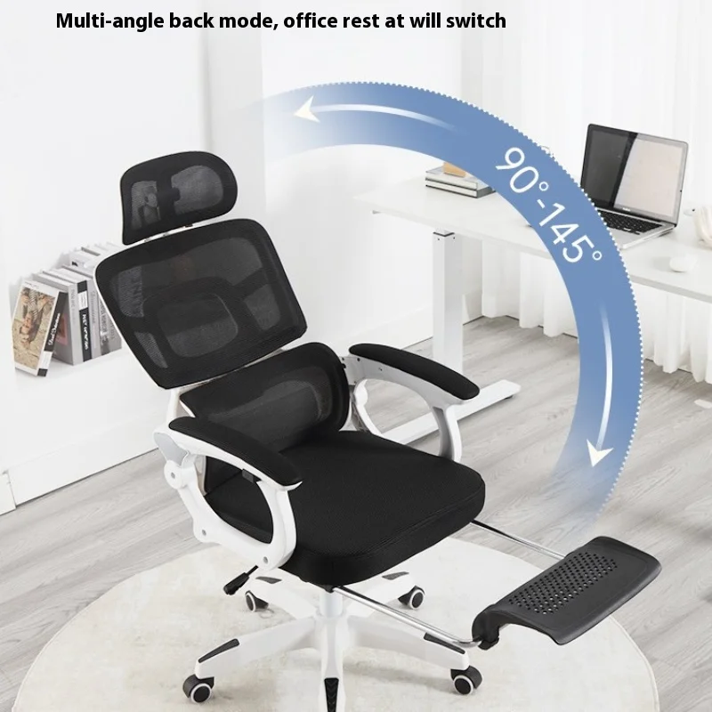 

Ergonomic Mesh Office Chair High Backrest Adjustable Headrest Flip-Up Arms Lumbar Support Poltroncina Camera Da Letto Chair
