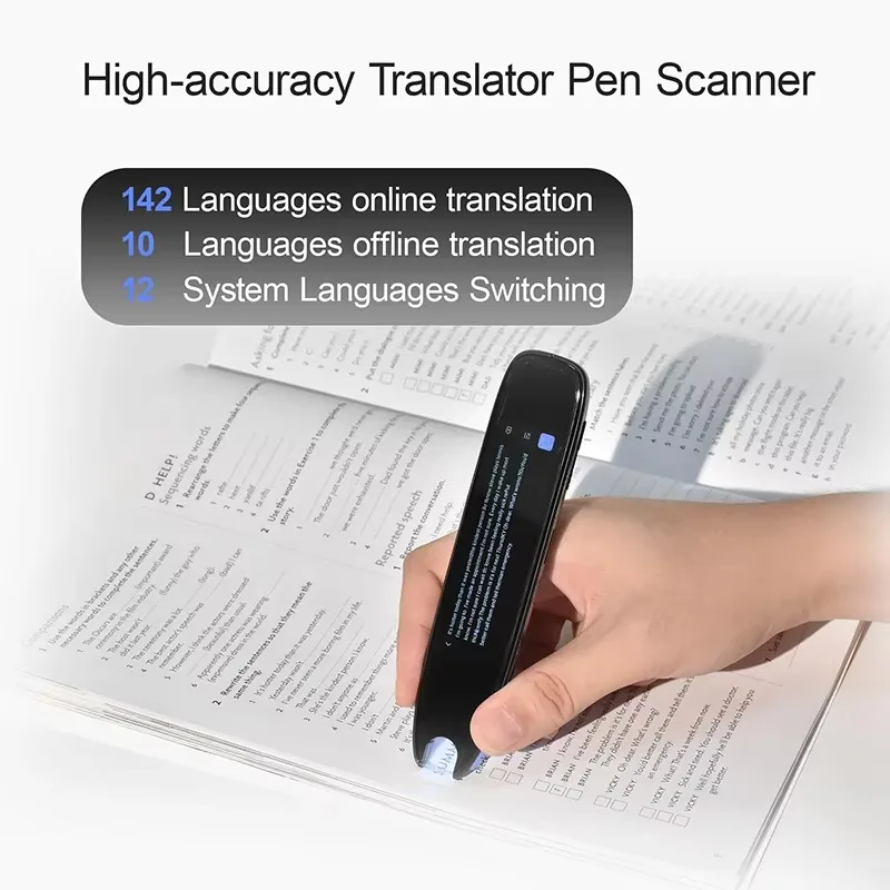 Multi-language real-time voice photos AI scanning Intelligent language translation device Translation with camera