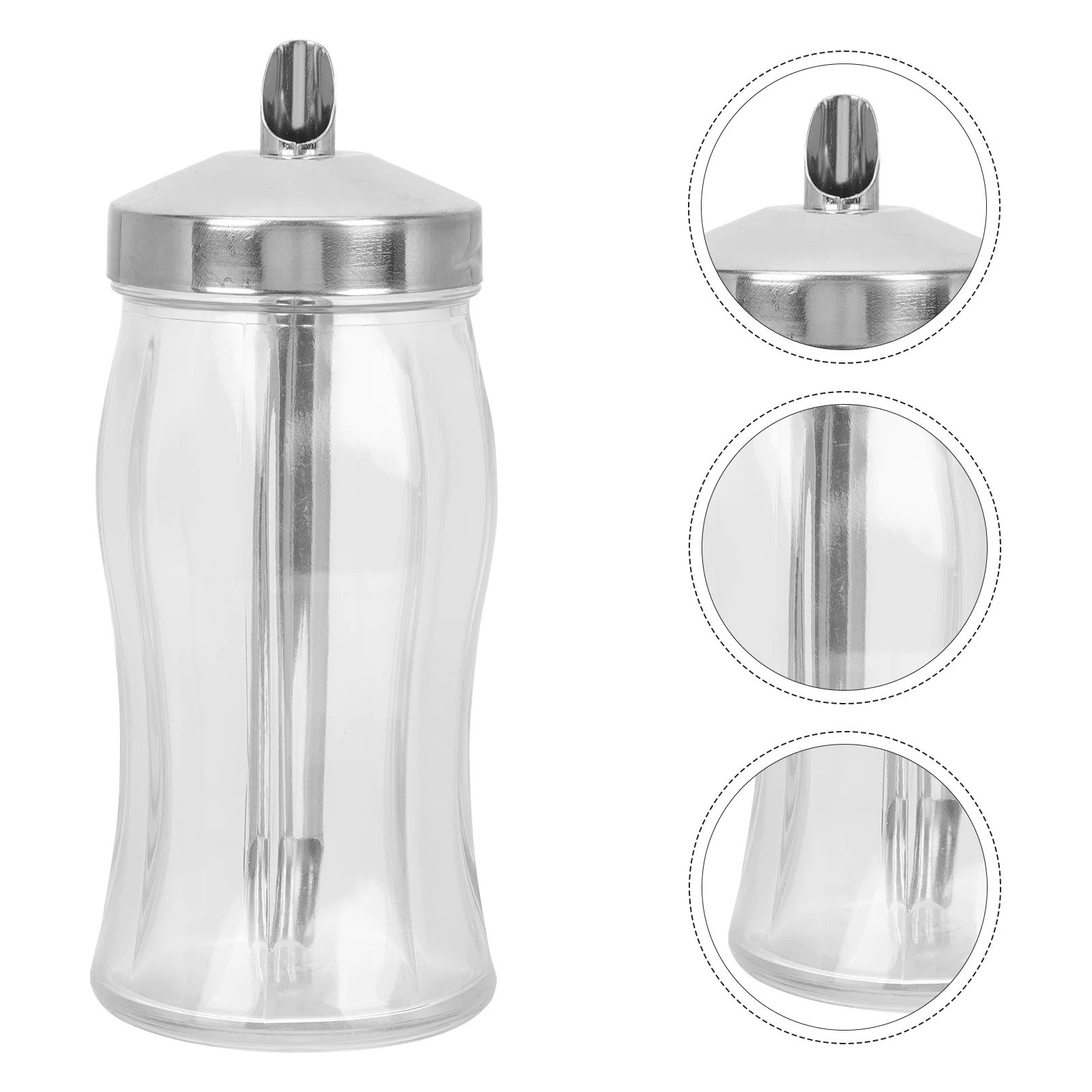 

Glass Sugar Jar Condiment Bottle Kitchen Seasoning Storage Practical for Household Dining Room Easy to Clean and Hold
