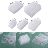 10pcs/pack Transparent Plastic Storage Envelopes Pockets  Folder Bags Storing Scrapbook Paper Stamps Embossing Cutting Dies 2021