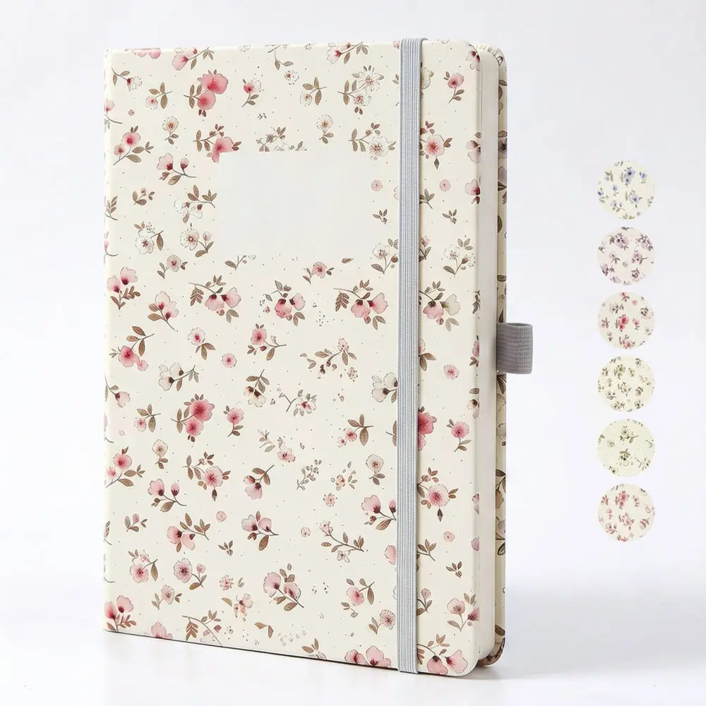 Minimalist A5 Journal Daisy Floral Notebook For Students Office Writing Stationery Supplies Smooth Pages Diary Book