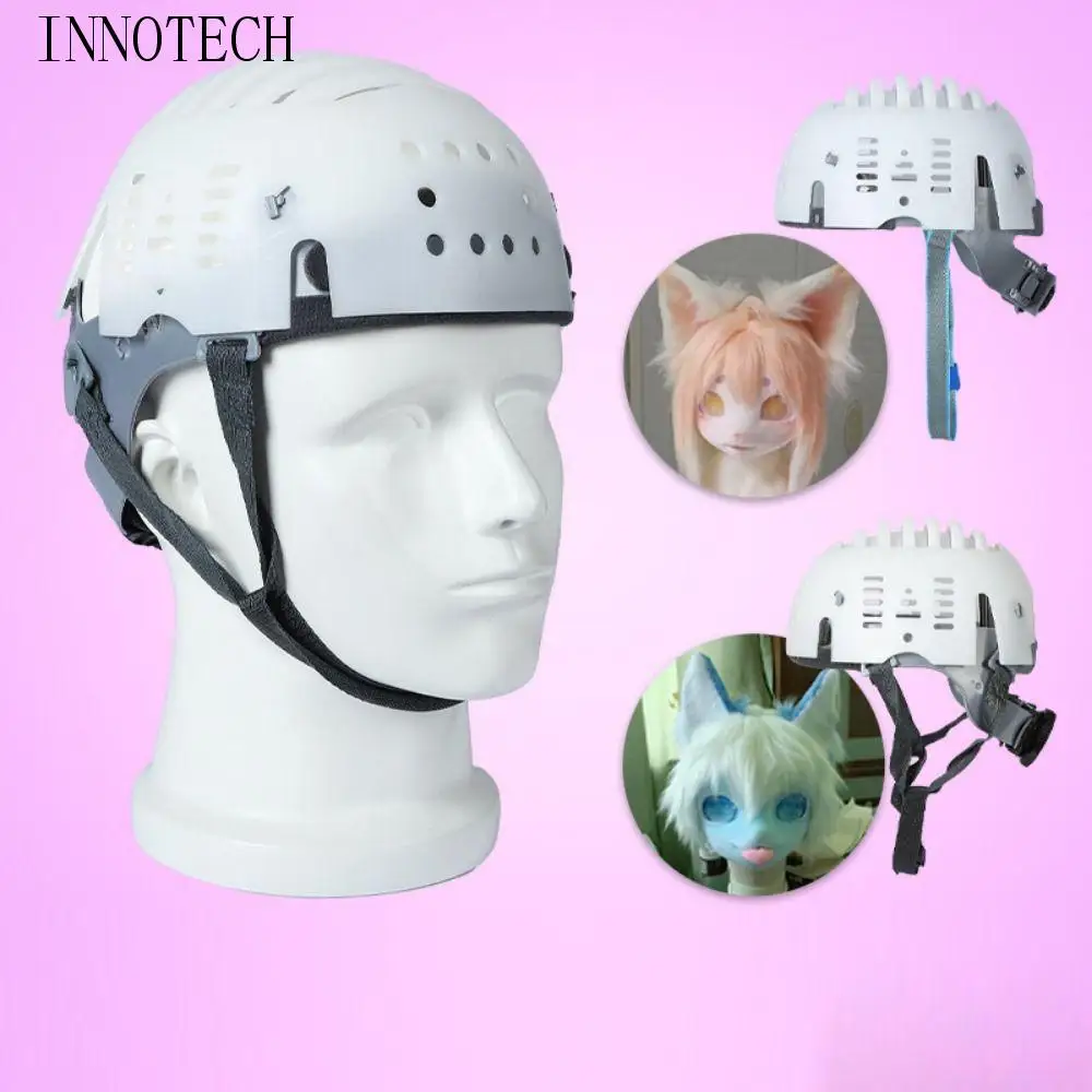 

Furry Costume Fursuit Kigurumi Skull Headwear Breathable Anti-collision Helmet Protective Shell Adjustable Comfortable