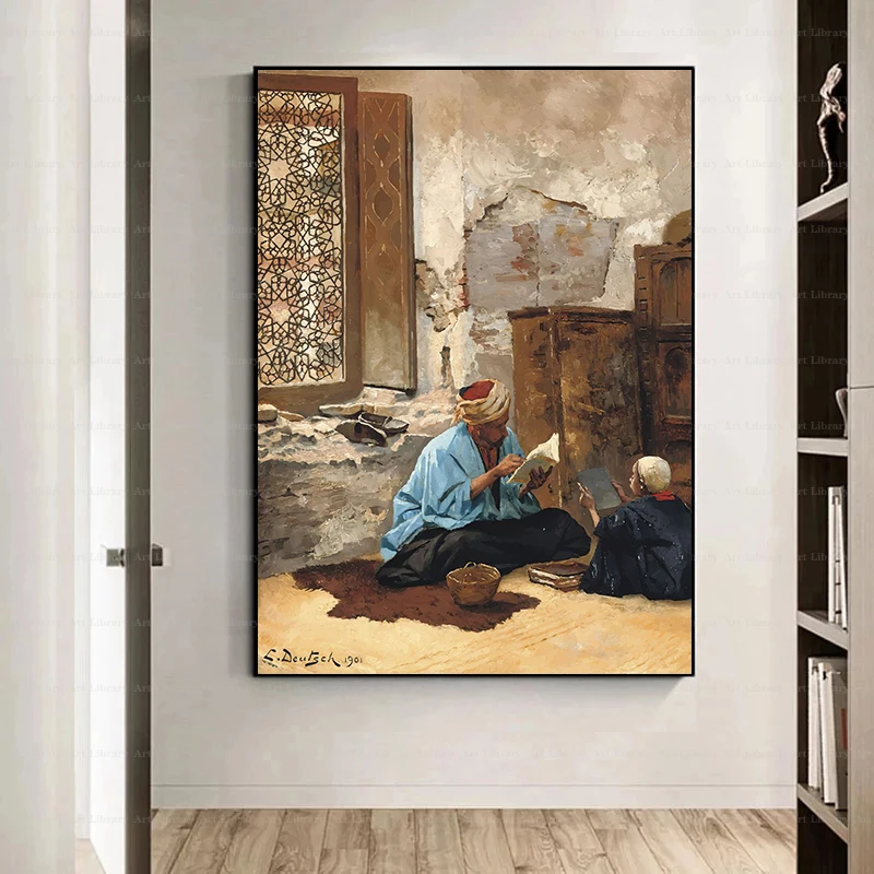 Gerome Classic Artwork Arabs Living Landscape Poster Arabic Carpet Merchant Wall Art Pictures Canvas Painting Home Room Decor