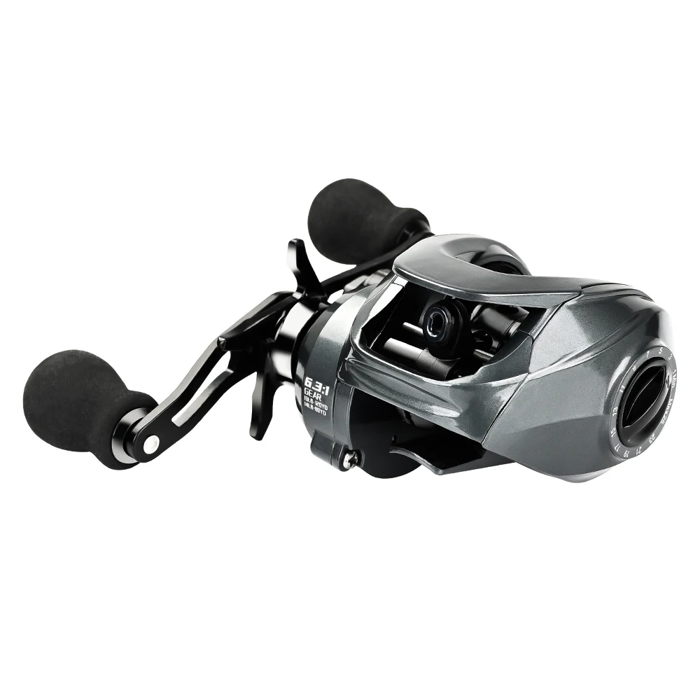 ANATONO Baitcasting  Fishing Reel 6.3:1 Gear Ratio Casting Smooth Metal Jigging  Shallow Spool