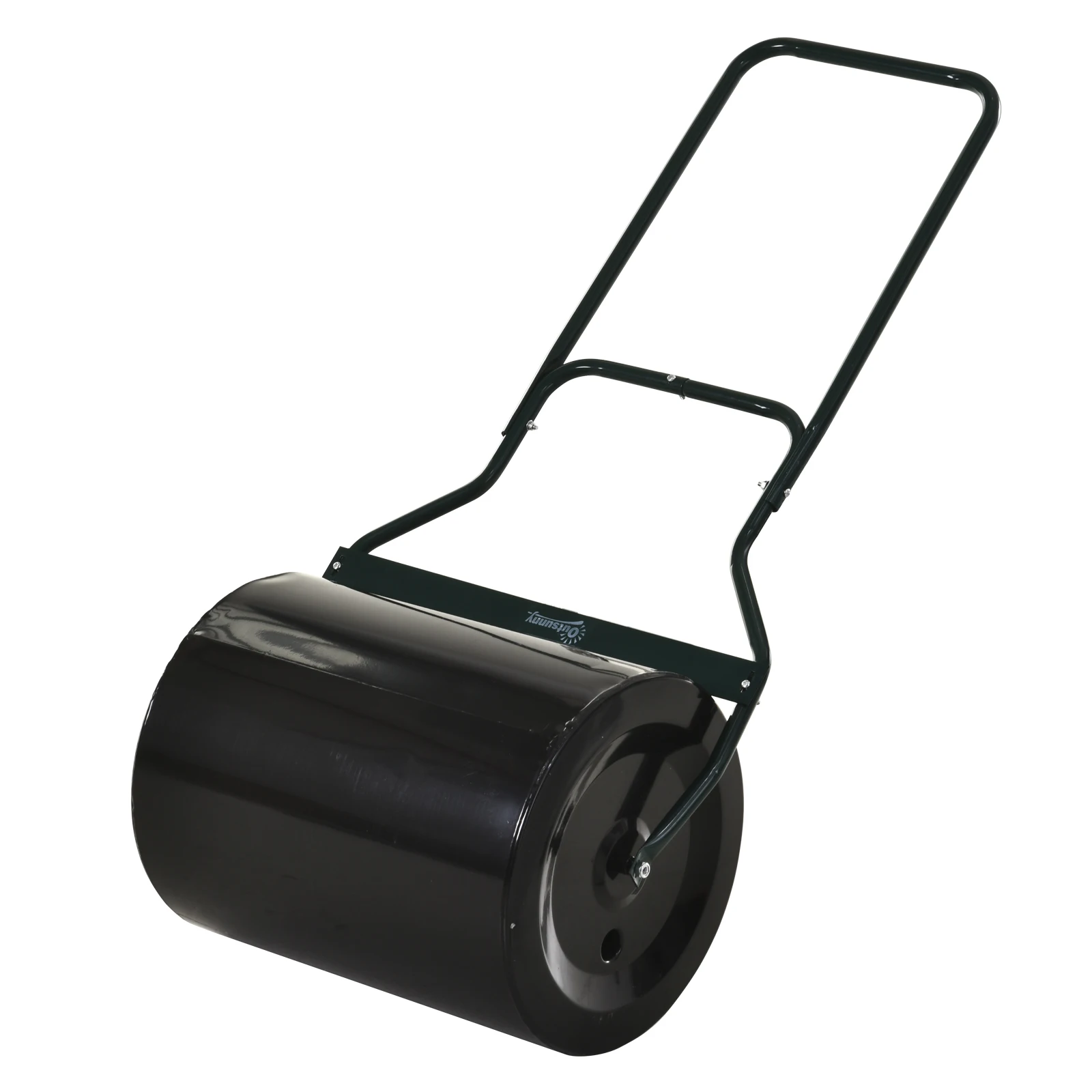 Outsunny Rodillo para Césped de Metal Acero 57x40x123cm-Outsunny.Verde y Negro