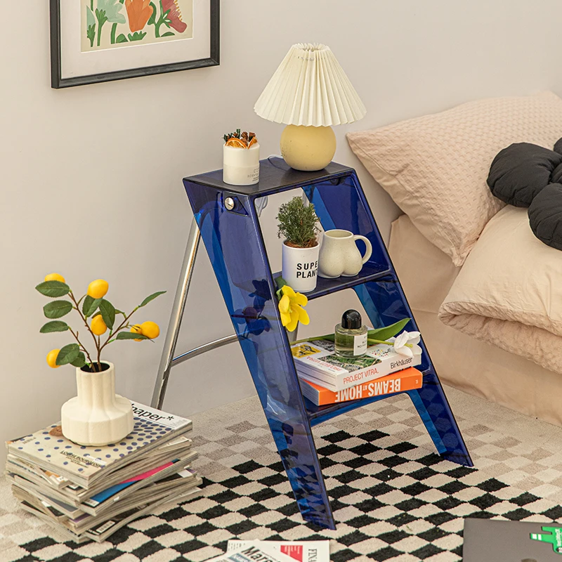 

Компактная складная лестница для дома - акриловый табурет-ступенька с нескользящими ножками Компактный дизайн для чистки рисования и проектов «сделай сам»