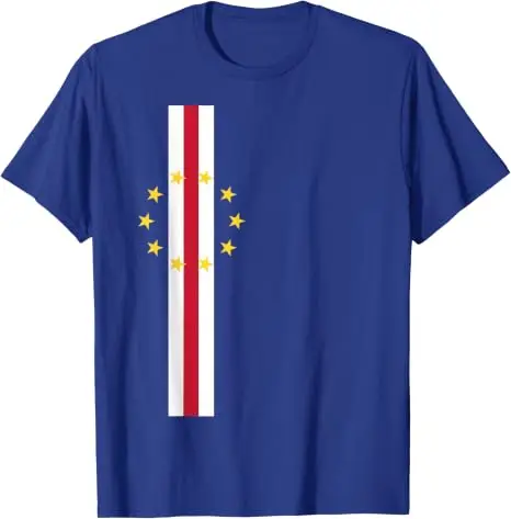Kap Verde Kapverdianische Flagge Cabo Verde Souvenir T-Shirt, Y2k Flagge von Cabo-Verde - Klassisches Grafik-Trip-Shirt Afrika-Karten-T-Shirts – Detail 8