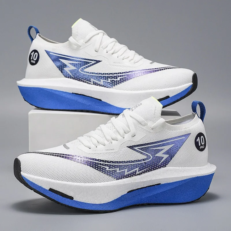 

Marathon Carbon Plate Air Cushion Men Sports Running Shoes Breathable Lightweight Women's Comfortable Athletic Nonskid Sneakers