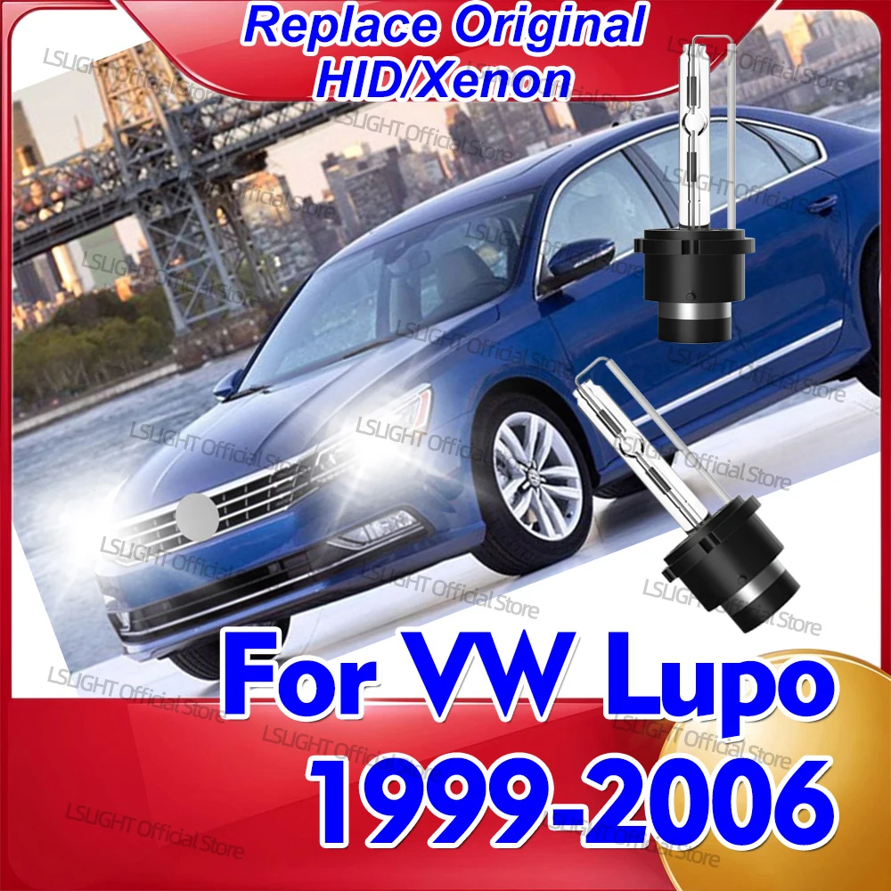 2x Faros Delanteros HID Xenón D2 D2S, Bombillas de 35W, 6000K 8000K 10000K para VW Lupo 1999 2000 2001 2002 2003 2004 2005 2006