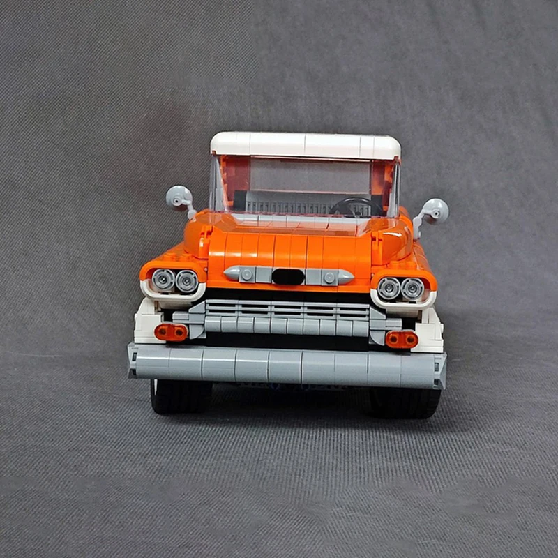 1810PCS MOC lassic car Model   Bricks Chevroleta Apaches 1958  Automobile Model Collectible Toy Children Christmas Gifts