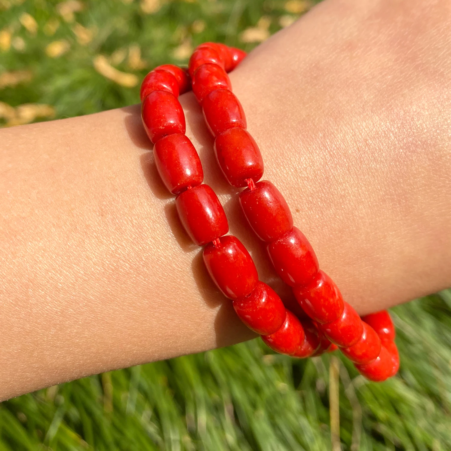 High Quality Natural Stone Red Coral Beads Loose Spacer Drum Coral Beads For DIY Bracelet Necklace Jewelry Making Wholesale 15‘’