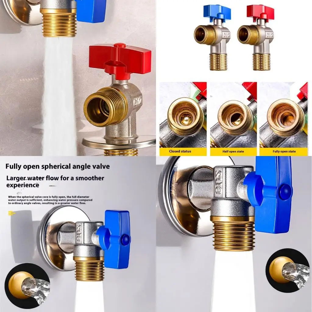 

Hot/Cold Water Shut Off Valves 1/2inch Turn Stop Valves Plumbing Fitting