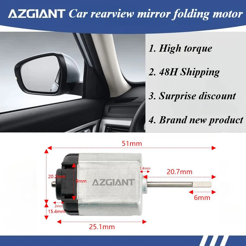 

For Toyota Harrier MK4/Highlander MK3/Highlander XU70/Majesty/Sienna MK4 Car Electric Folding Exterior Mirrors R L Motor FK140