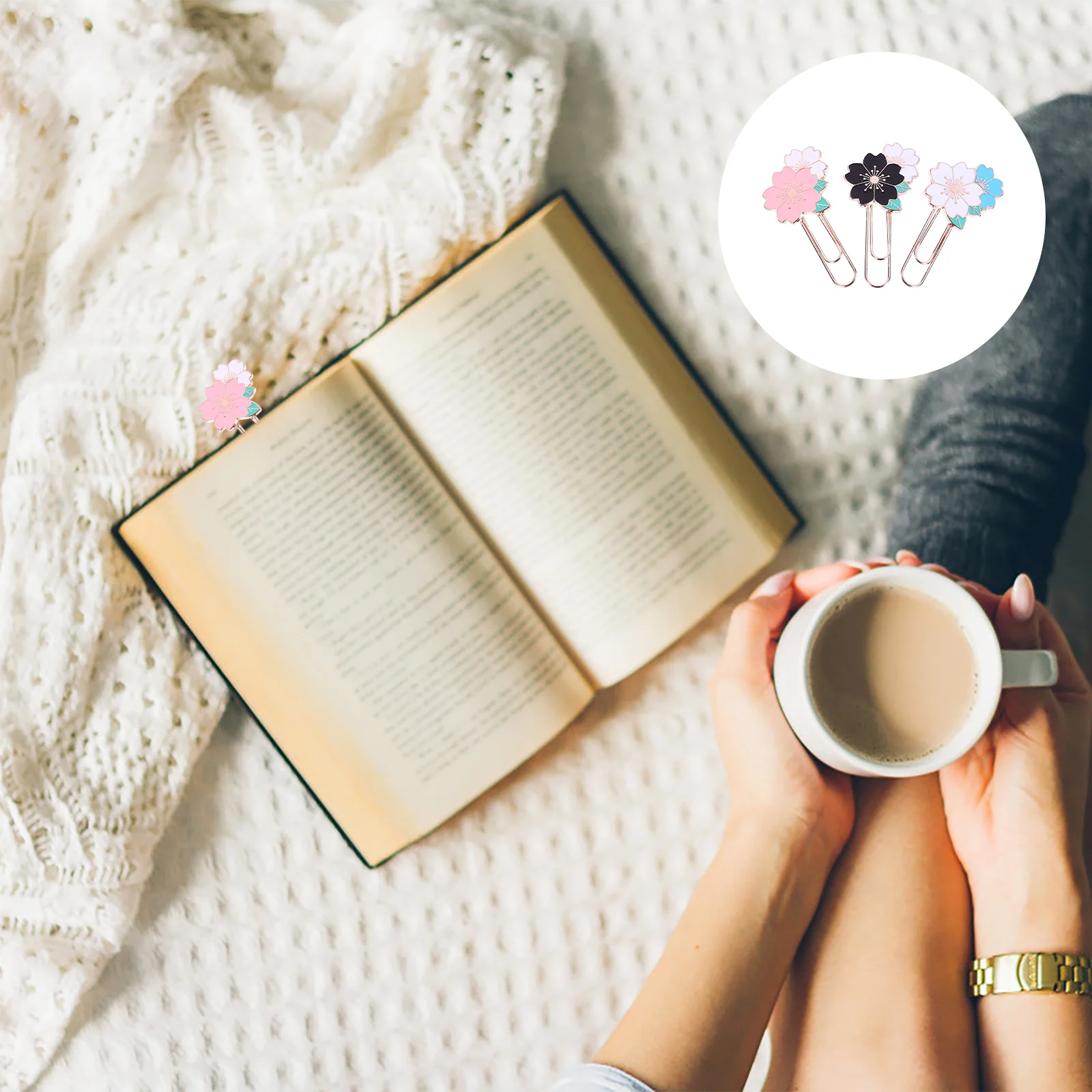 3Pcs Creative Metal Bookmark Clips Strong File Holders Office School Supplies Notebook Decoration Memo