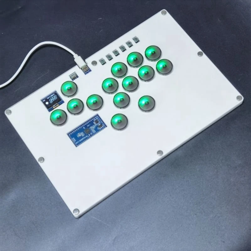 Imagem -03 - Arcade Fighting Led Hot-swap para Hitbox Controlador sem Alavancas Xinput Dinput Mini Botões Console para pc ns Ps4 Ps3 Steam