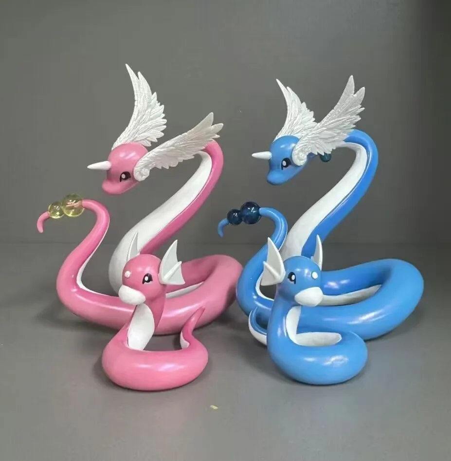 ใหม่ร้อน Dratini Dragonair อะนิเมะตัวเลขน่ารักตุ๊กตา Pvc รูปปั้นคอลเลกชันชุดโต๊ะตกแต่งเครื่องประดับของขวัญวันเกิดของเล่น