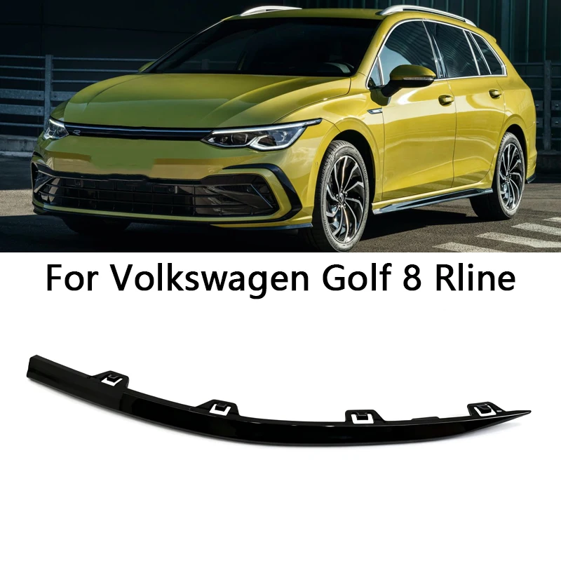 Car Accessories For Volkswagen Golf 8 Rline Fog Light Frame Front Bumper Deflector Decorative Strip Air Deflector Valance Trim