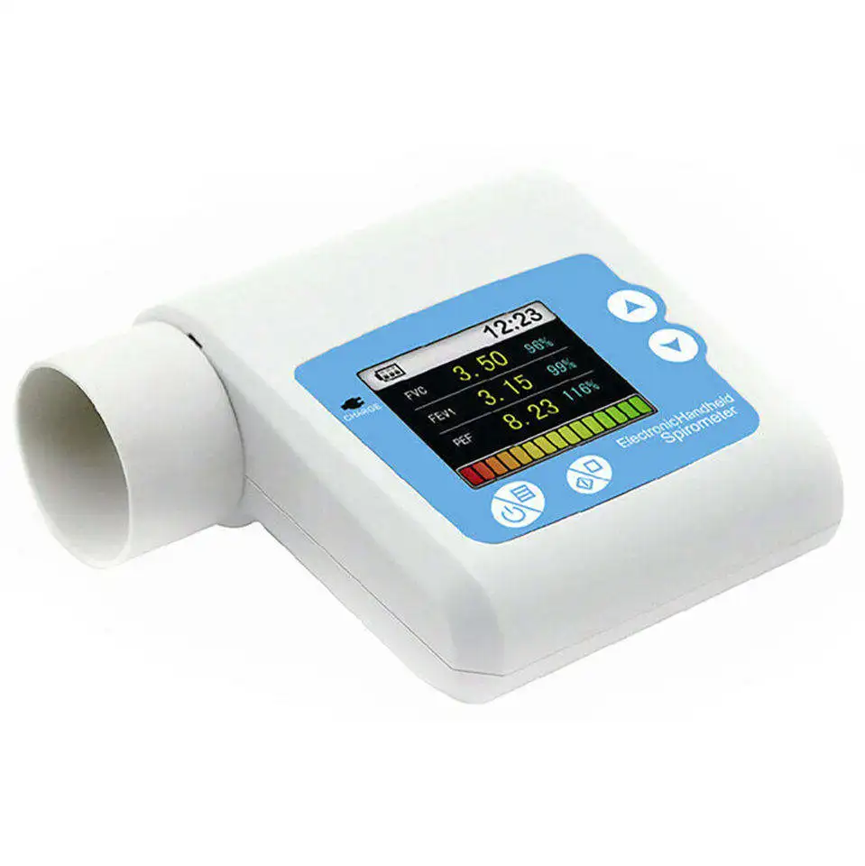 Portable Lung Checking Equipment FVC FVC Sale Accessories OEM Power Battery SP10 Spirometer With 1.8 Inch Color LCD Screen