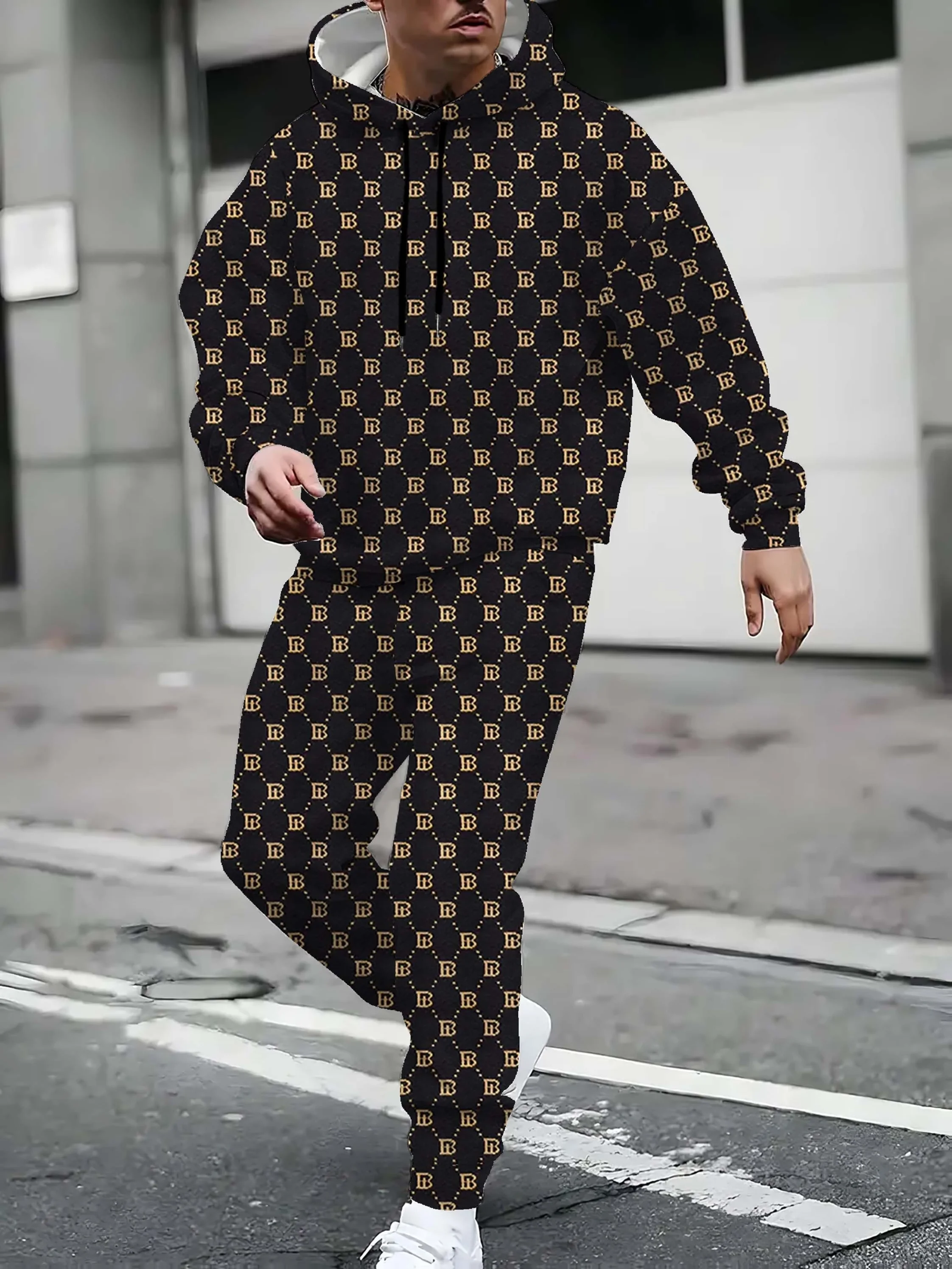 

2025 осень-зима толстовка с 3D принтом толстовки Y2K модная мужская одежда спортивный костюм комплект из двух предметов толстовка костюм комплект из 2 упаковок