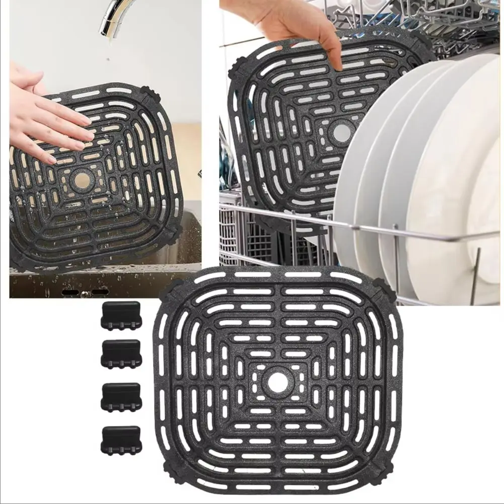 

Fryer Grill Pan Air Fryer Grill Pan Rack Parts For Quart Paris Air Fryer Fryer 6QT Support Plate 22.5X20.8cm Fryer Accessories