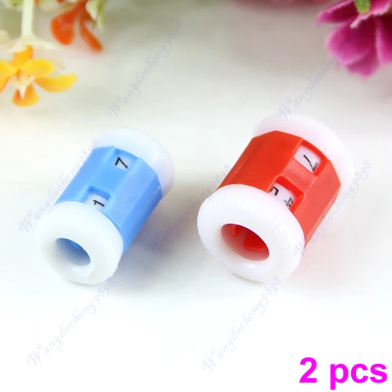 2pcs Plastic Pride Row Counter 2 Sizes Knit Knitting Needles New