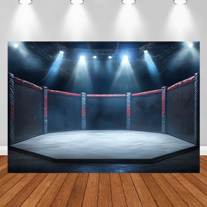 

LS photography backdrop Black Boxing Ring Lighting Decor Adult Portrait Photo Studio Background