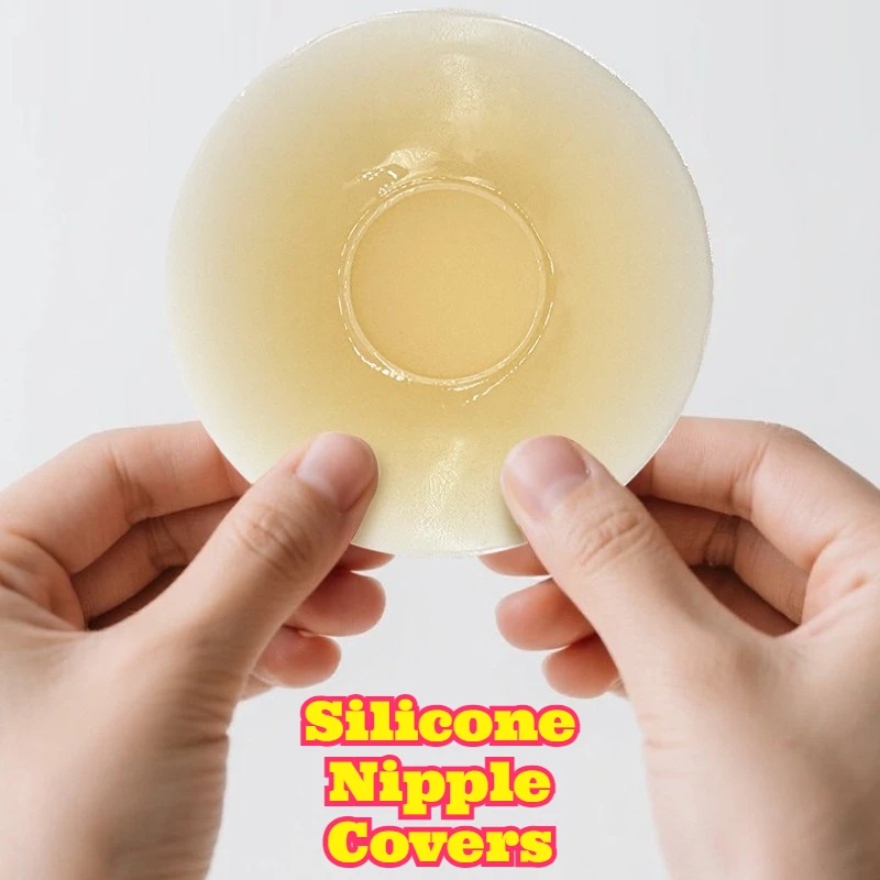 

Adhesive Free Nipple Covers 100 Percent Pure Silicone Pasties Sensitive Skin Invisible No Show Reusable Petals Thin Lightweight
